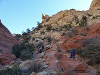 On the trail.