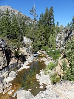 Gorge with the river under the waterfall. Gorge with the river under the waterfall.
