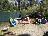 Enjoying the lake. Enjoying the lake.