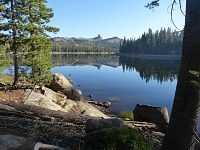 Morning mirror at Tamarack Lake. Morning mirror at Tamarack Lake.