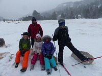 New Year with friends in a blizzard. New Year with friends in a blizzard.