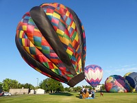 In Wyoming we got together with s Jeanne and Tom — and their balloon, Dragon Moon.