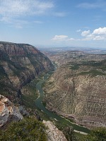 Pohled směrem západním, Harpers Corner, Colorado.