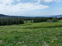 Vyhlídka na Grand Tetons, Wyoming. Vyhlídka na Grand Tetons, Wyoming.