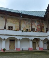 The castle sports many fifteenth century frescoes. The castle sports many fifteenth century frescoes.