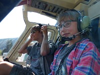 Offspring on the helicopter.