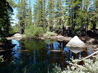A mirror pool. A mirror pool.