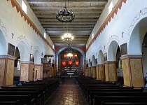 Mission church - made of wood, breathing warmth, colors. Mission church - made of wood, breathing warmth, colors.