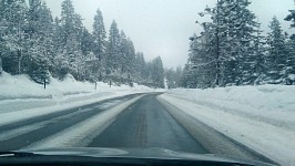Road after a storm. Road after a storm.