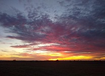Sunset on our way home. Sunset on our way home.