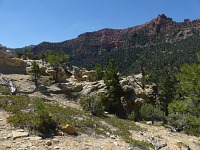 We have to scramble up the while layers to the red rocks of Vermillion Castle. We have to scramble up the while layers to the red rocks of Vermillion Castle.