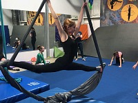 Lisa at a circus school. Lisa at a circus school.