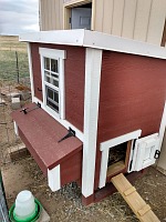 Our new, tiny, luxury hen-house. Our new, tiny, luxury hen-house.