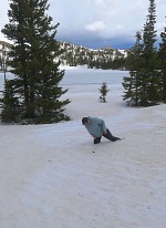 Treacherous snow banks. Treacherous snow banks.