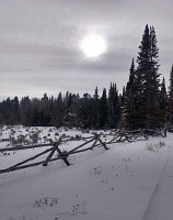 Ready for cross-country skiing. Ready for cross-country skiing.