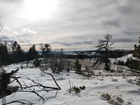 A view from skis. A view from skis.