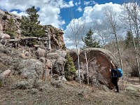 Bearded dude at Vedauwoo - this time effectively snow-free. Bearded dude at Vedauwoo - this time effectively snow-free.