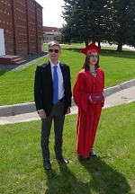 At Lisa's graduation ceremony. At Lisa's graduation ceremony.