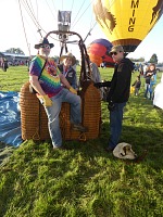 Sid in his natural ballooning function: ballast preventing an unplanned take-off. Sid in his natural ballooning function: ballast preventing an unplanned take-off.