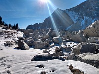There's snow in the mountains already.
