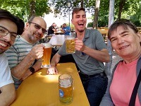 A beer garden is, on the other hand, uncomplicated. A beer garden is, on the other hand, uncomplicated.