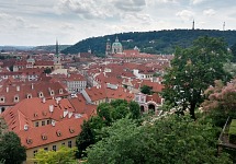 A view to St. Michael's and Petřín. A view to St. Michael's and Petřín.