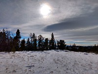 Sun dogs. Sun dogs.