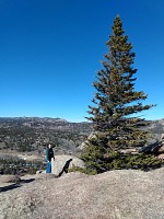 Lisa in a pass over Box Canyon.