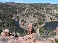 A view from Granite Ridge to Crow Creek and the beginning of Granite Springs Reservoir. A view from Granite Ridge to Crow Creek and the beginning of Granite Springs Reservoir.