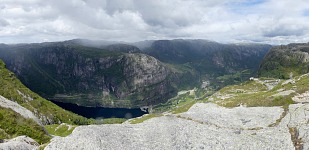 Lysefjorden and a village named Lysebotn some 2,300 ft lower.