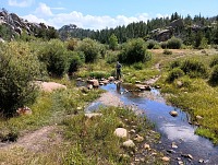 Crossing a creek under Reynolds Hill. Crossing a creek under Reynolds Hill.