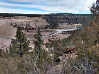 North Platte River pod přehradou Glendo. North Platte River pod přehradou Glendo.