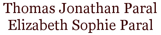 Thomas Jonathan + Elizabeth Sophie Paral