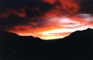 Sunset in the desert at Lake Isabella, CA