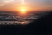 Sunset on Fort Dick beach, CA