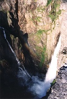Dvojitý vodopád Vöringsfoss