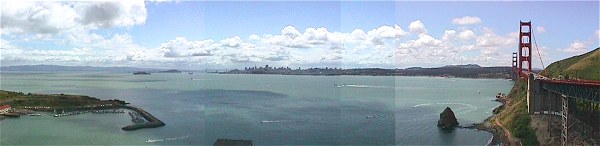 Golden Gate Panorama with San Francisco Golden Gate Panorama with San Francisco